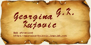 Georgina Kujović vizit kartica